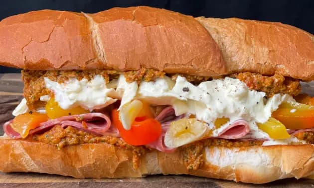 Picture for Red Pesto, Salami, Peppers & Burrata