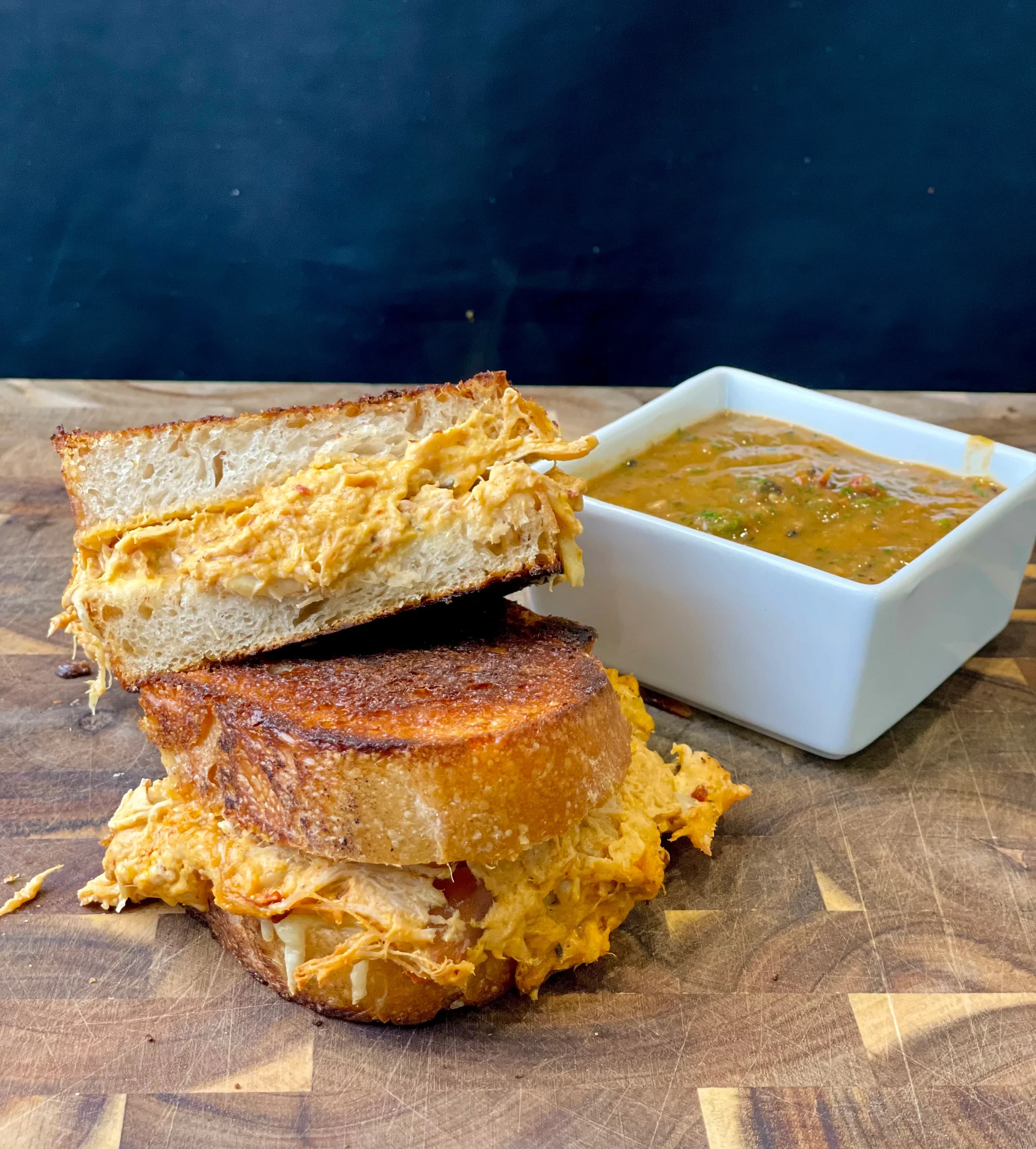 Picture for Chipotle Chicken Melt with Roasted Salsa Dip